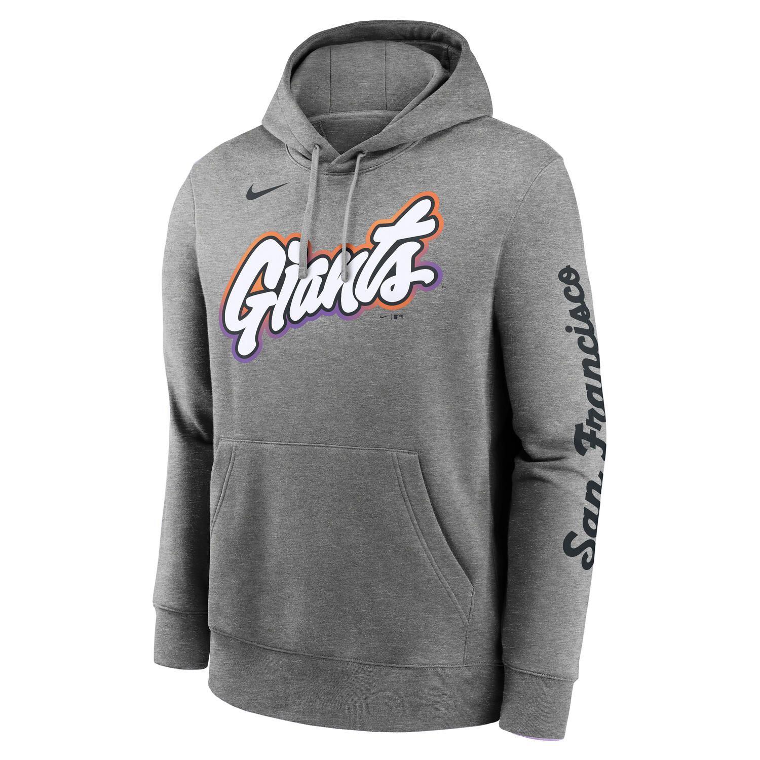 San Francisco Giants City Connect Nike French Terry Club Hoodie Grau