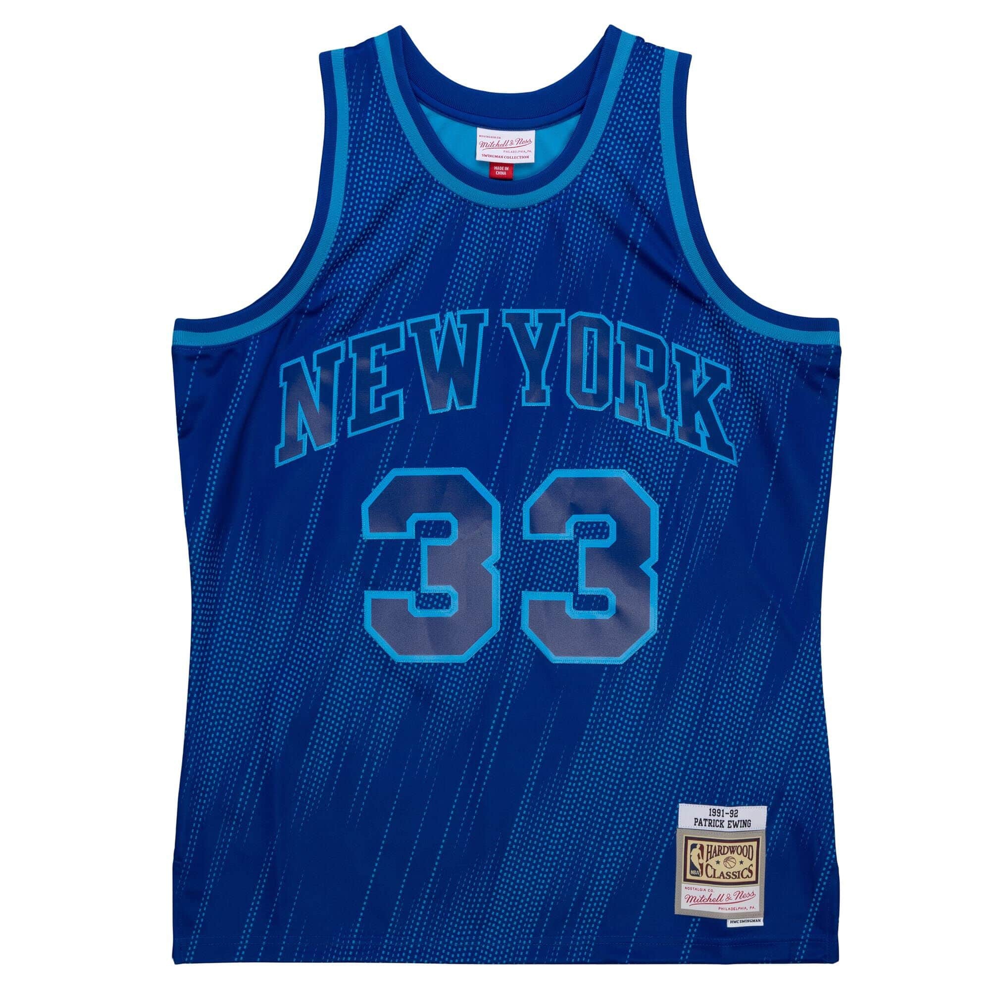 Patrick Ewing #33 New York Knicks Monochrome Mitchell & Ness Swingman NBA Jersey Blue