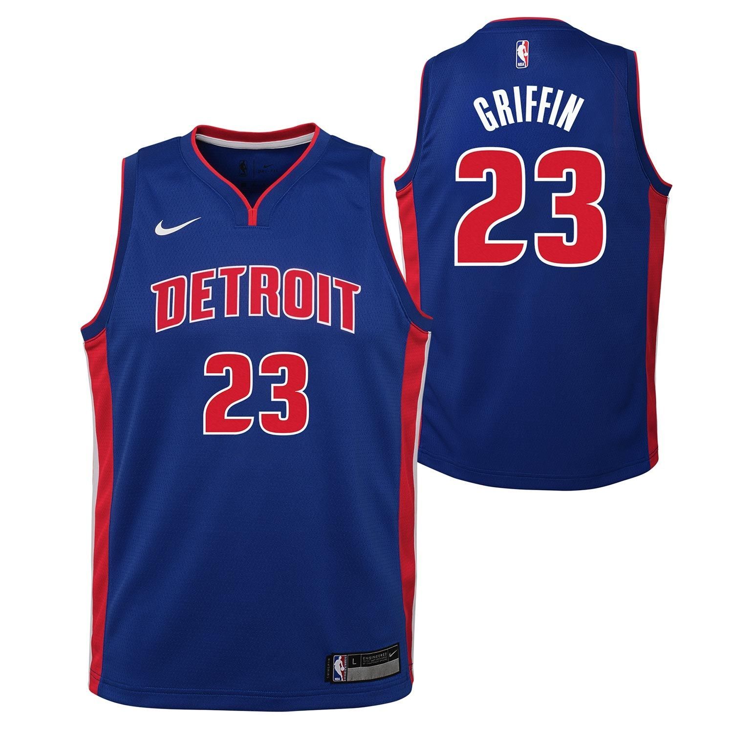 Blake Griffin #23 Detroit Pistons Youth Swingman NBA Trikot (KINDER)