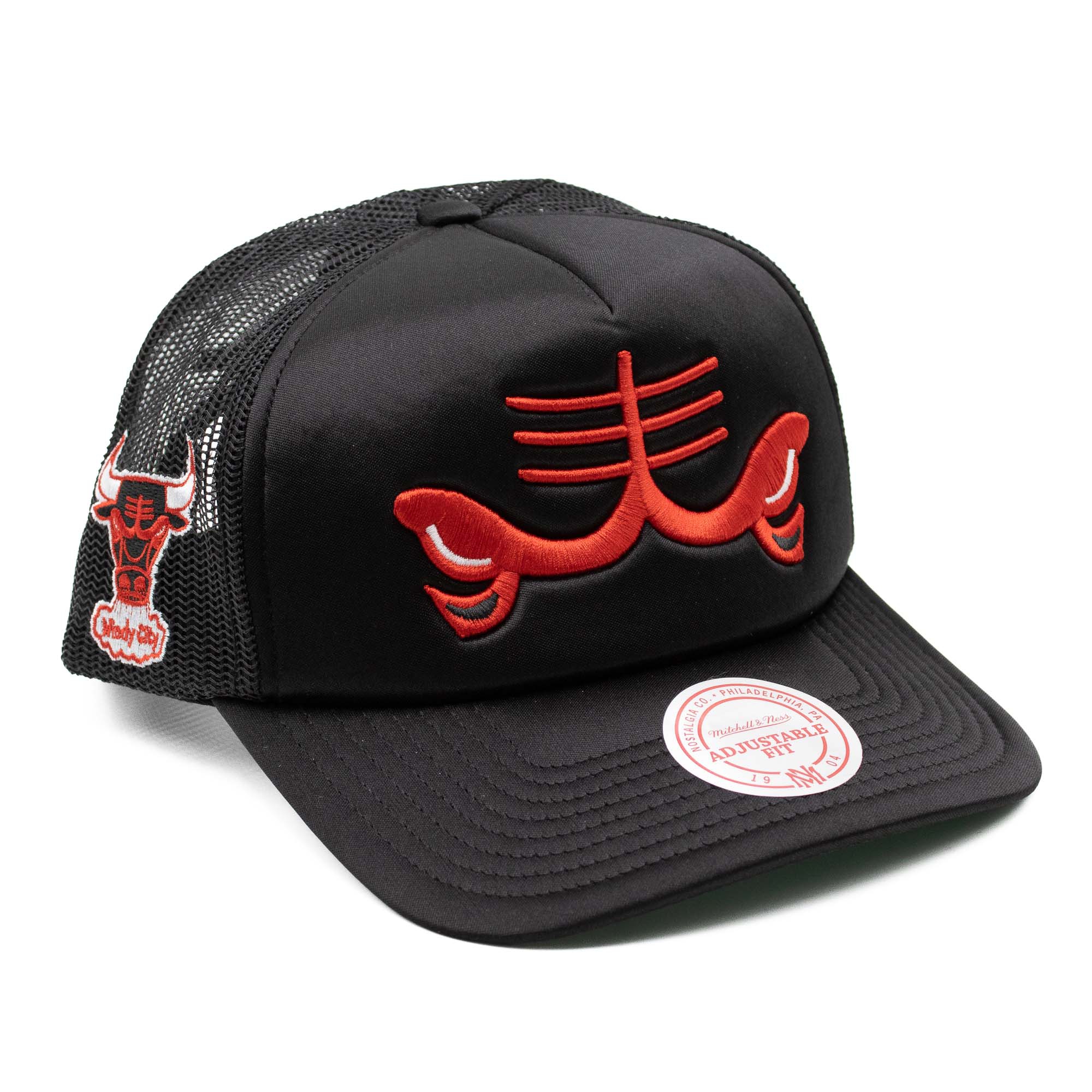 Chicago Bulls NBA Logo Remix Mitchell & Ness Trucker Cap Grün