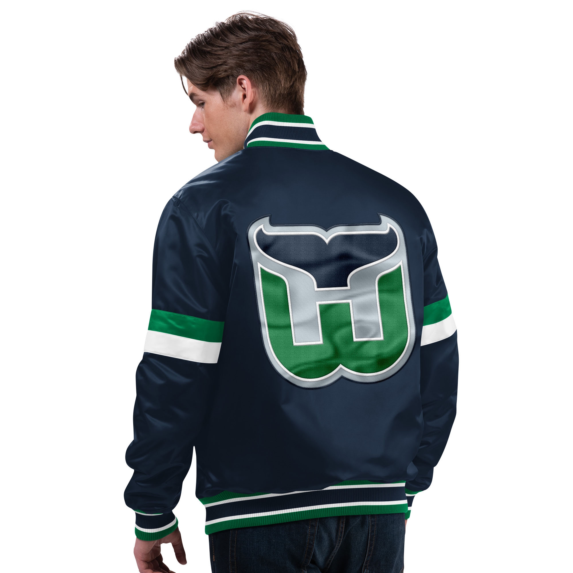 Hartford Whalers Starter Vintage Diveplay NHL Varsity Jacke