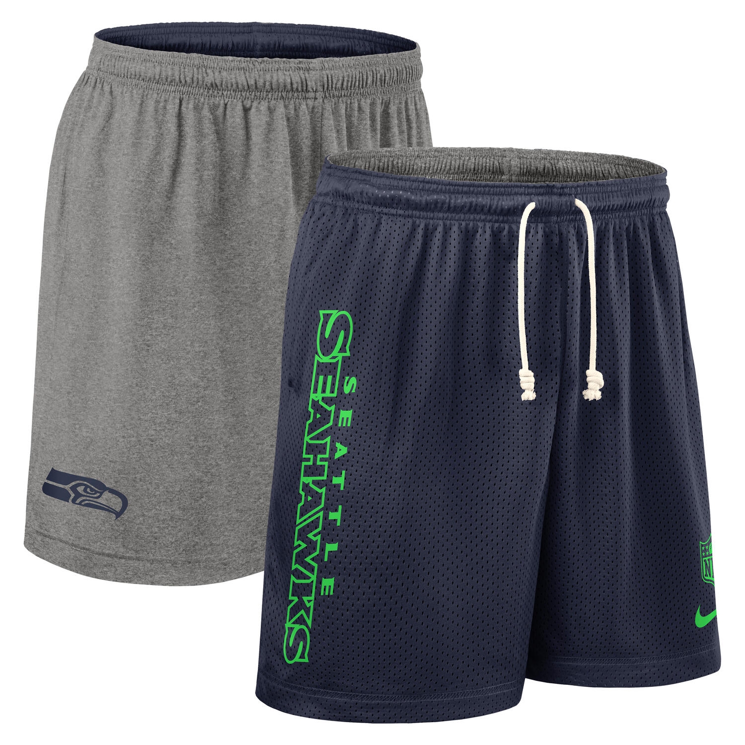 Seattle Seahawks 2025 NFL Sideline Reversible Mesh Nike Dri-FIT Shorts Navy