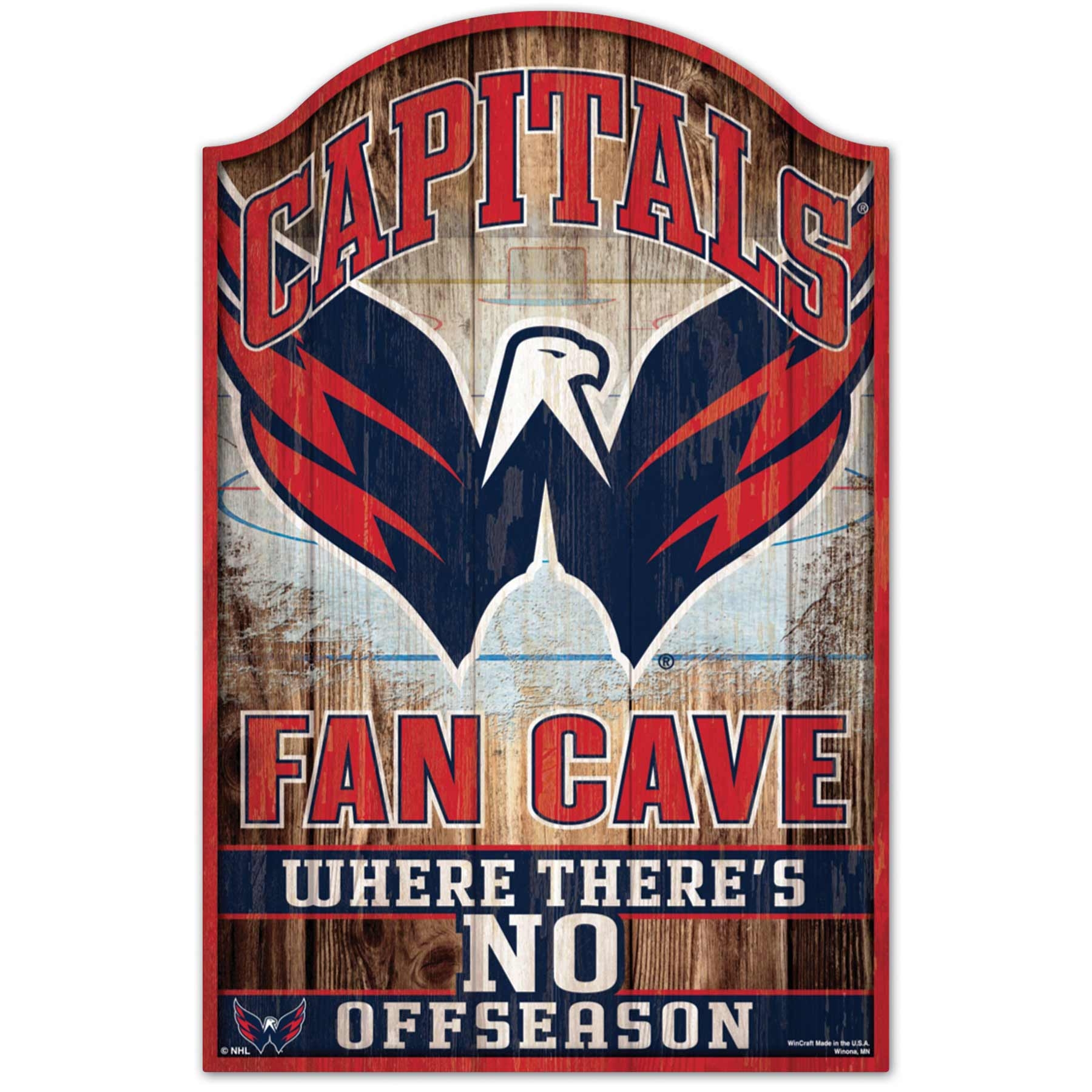 Washington Capitals WinCraft NHL Fan Cave Wood Sign