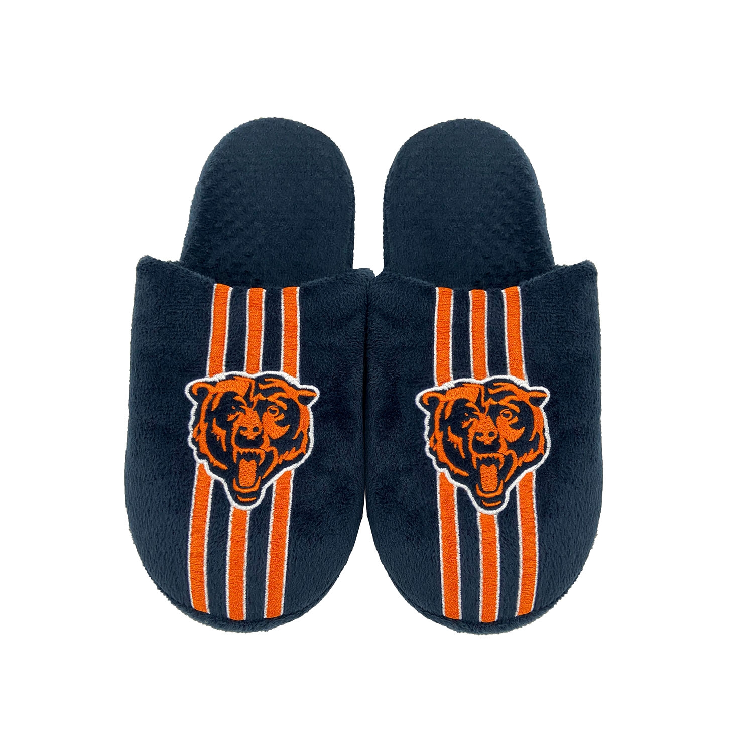 Chicago Bears Team Stripe Slipper NFL Hausschuhe Navy