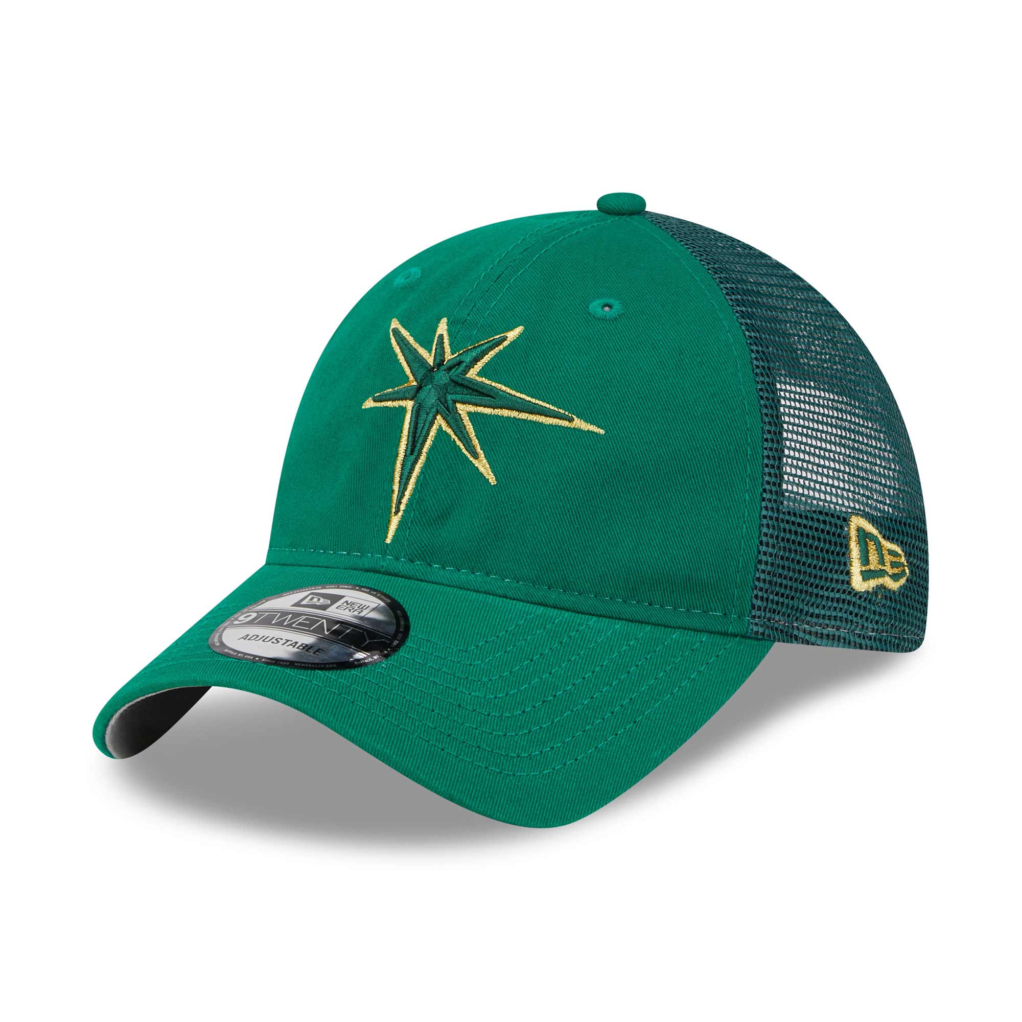 Tampa Bay Rays 2023 St. Patrick's Day New Era 9TWENTY MLB Cap Grün
