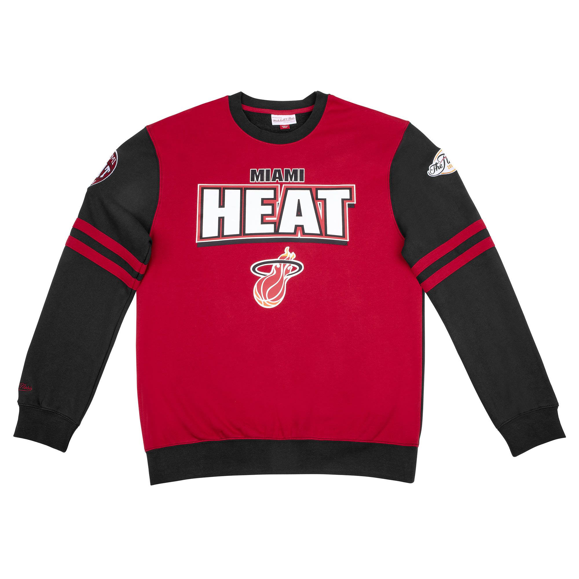 Miami Heat All Over 2.0 Mitchell & Ness NBA Crew Fleece Pullover