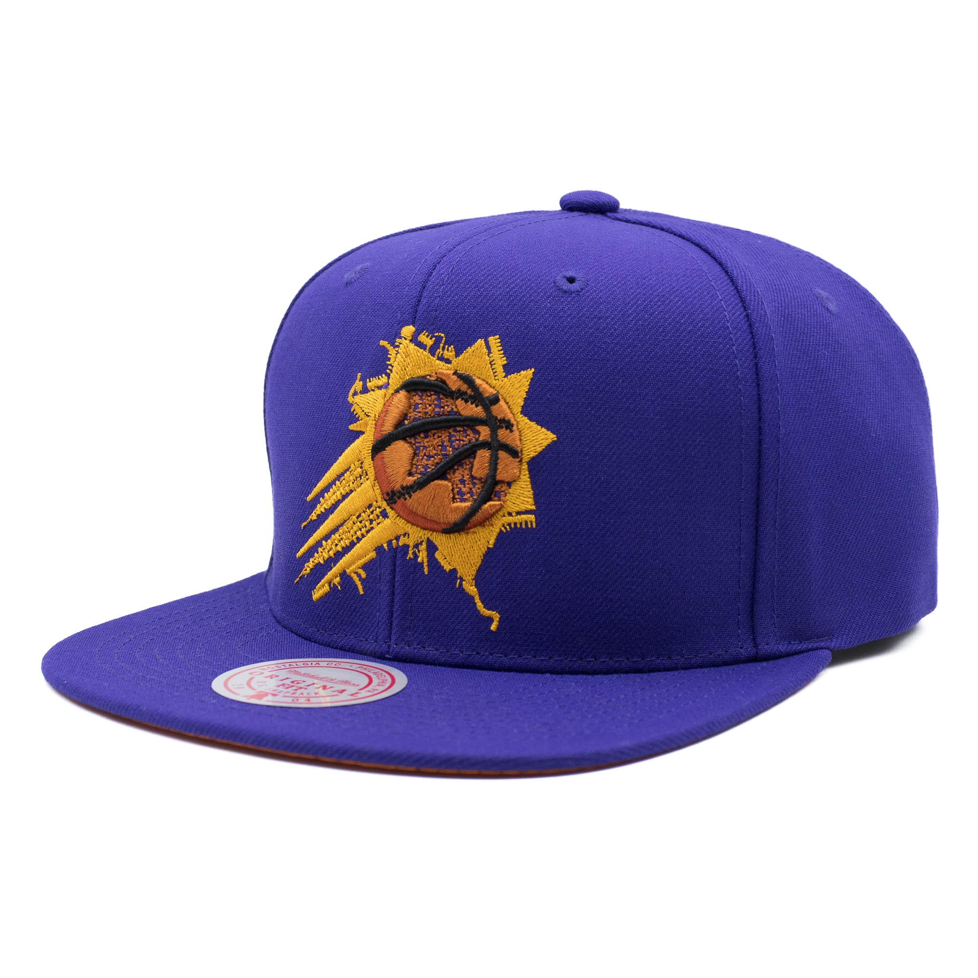 Phoenix Suns Embroidery Glitch Mitchell & Ness Snapback NBA Cap Lila