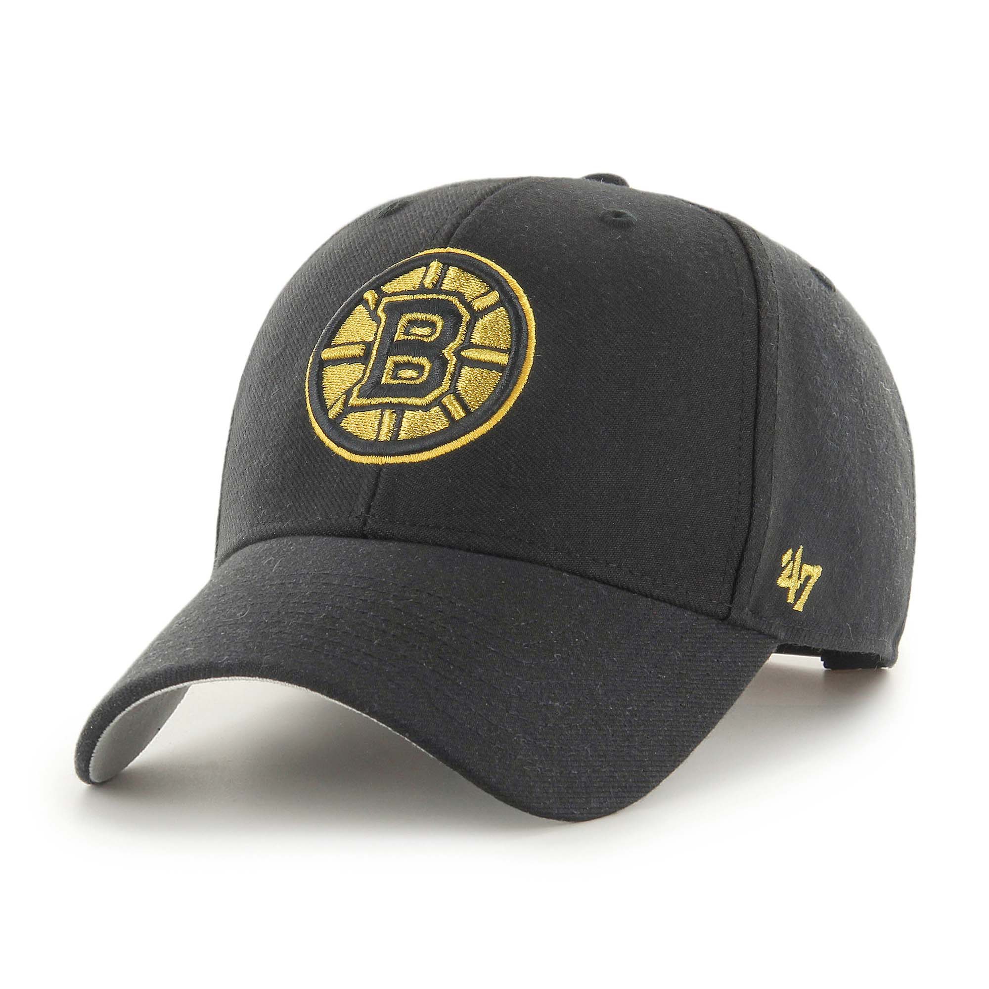 Boston Bruins Metallic '47 MVP Snapback NHL Cap Black