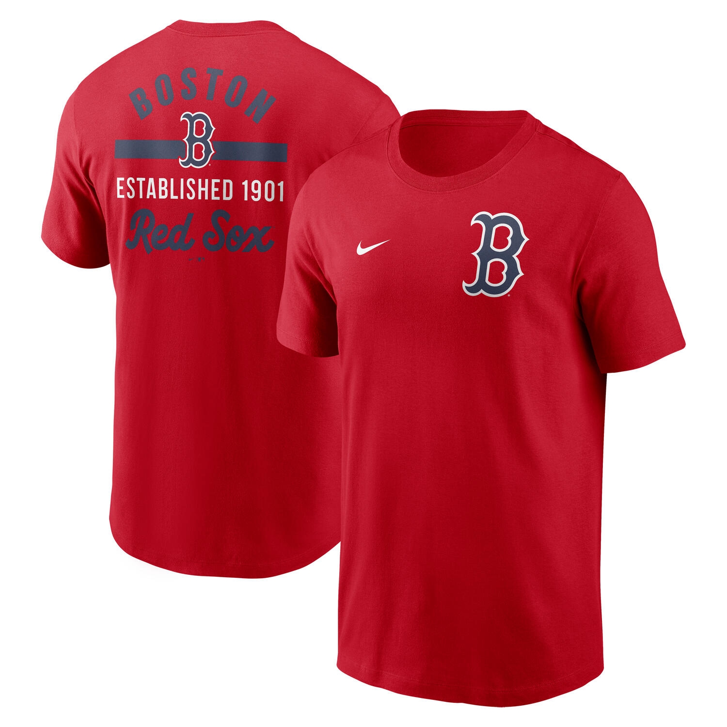 Boston Red Sox 2-Hit Nike Cotton T-Shirt Rot