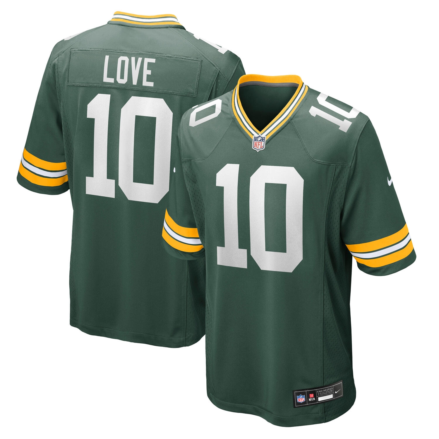 Jordan Love #10 Green Bay Packers Nike Game NFL Trikot Grün