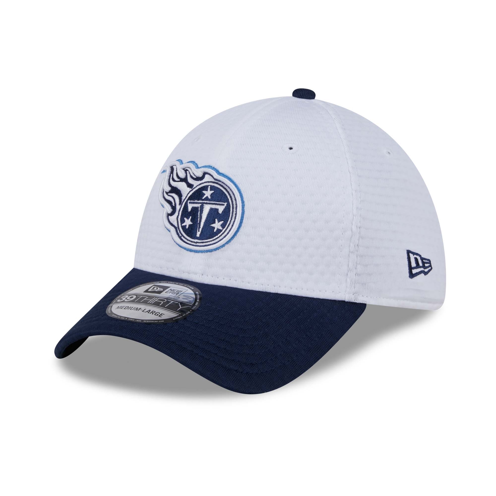 Tennessee Titans 2024 NFL Training Camp New Era 39THIRTY Flex Cap Weiß