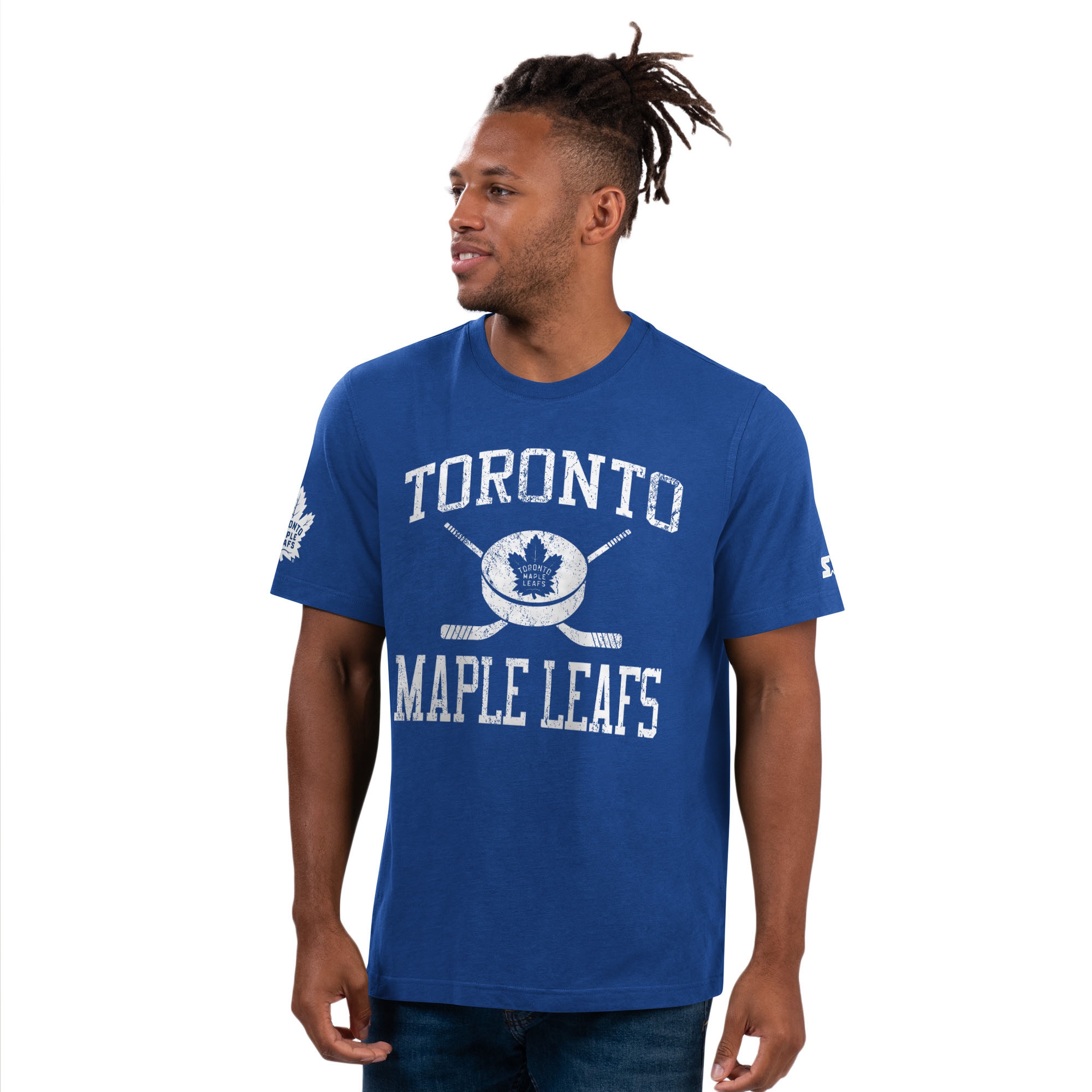 Toronto Maple Leafs Starter Slub Jersey NHL T-Shirt Blue