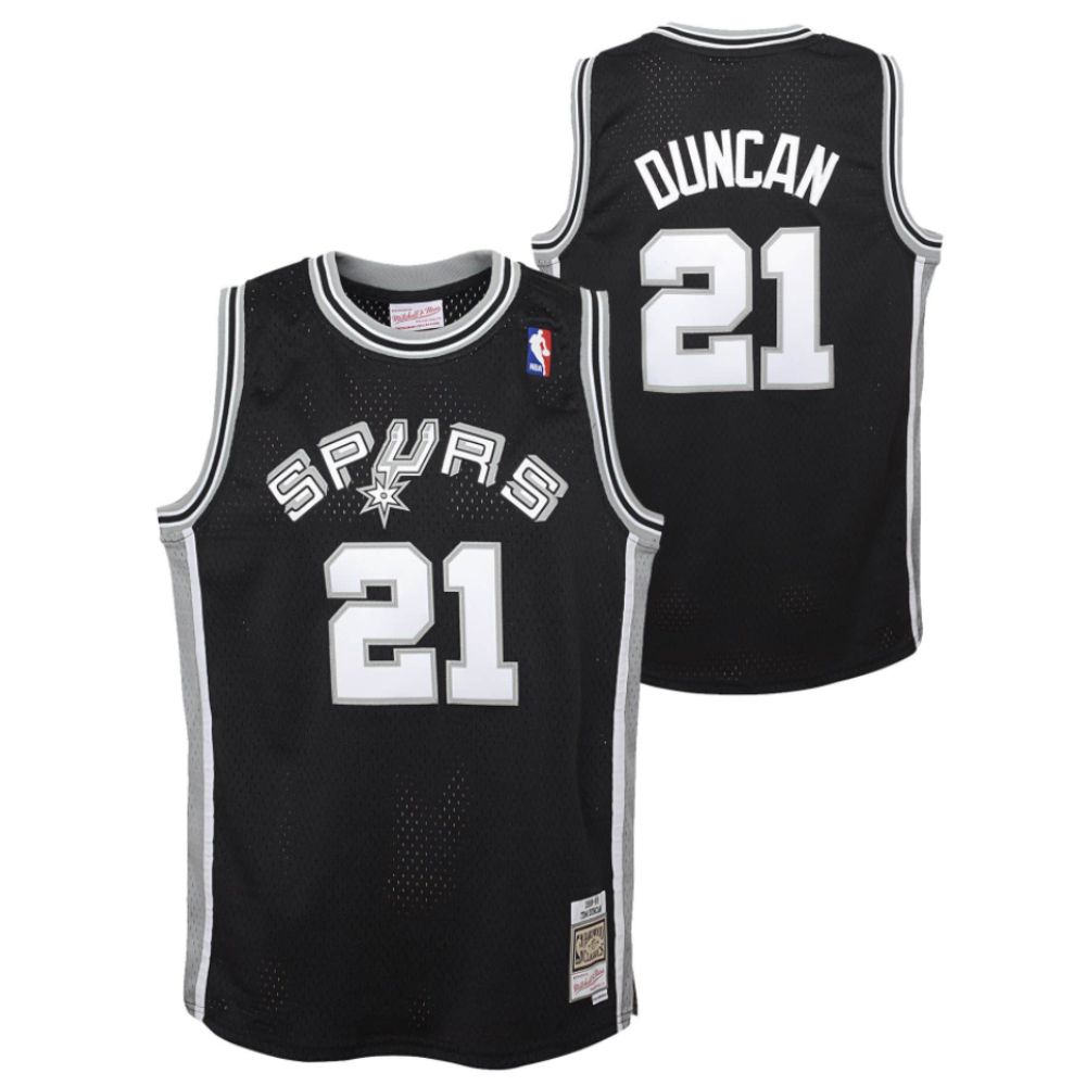 Tim Duncan #21 San Antonio Spurs 1998-99 Youth Swingman NBA Trikot Schwarz (YOUTH)