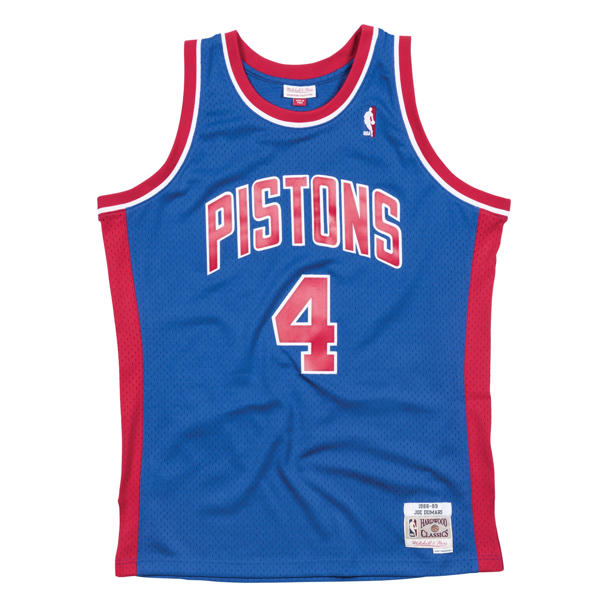 Joe Dumars #4 Detroit Pistons 1988-89 Swingman NBA Trikot Blau