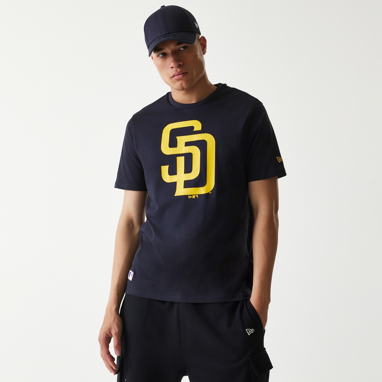 San Diego Padres Team Logo New Era MLB T-Shirt Navy