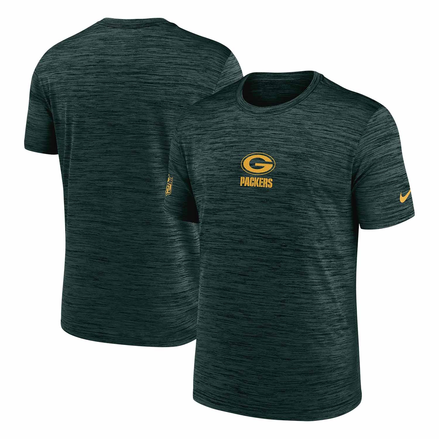 Green Bay Packers 2025 NFL Sideline Nike Velocity Performance T-Shirt Grün