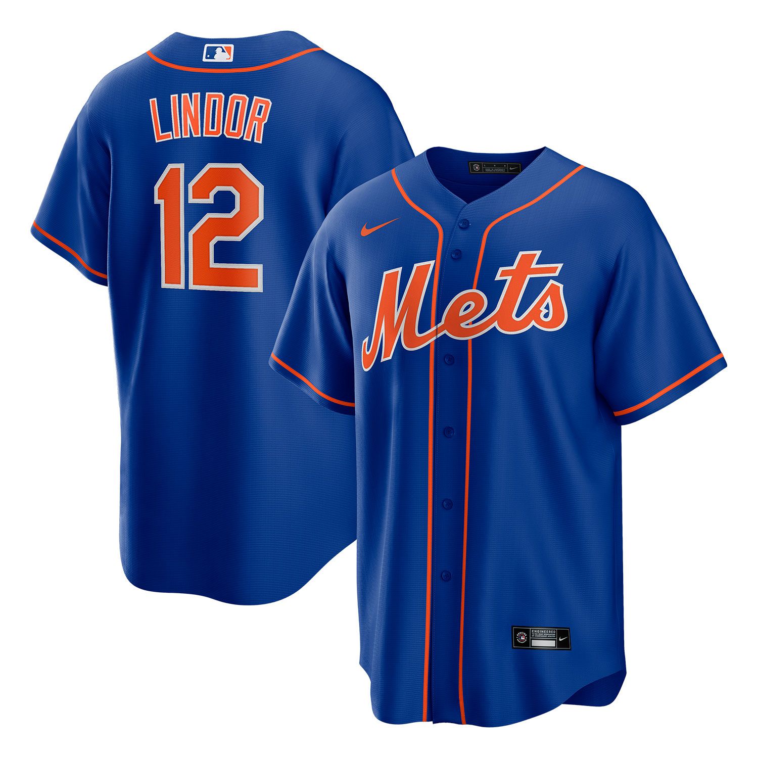 Francisco Lindor #12 New York Mets Nike MLB Trikot Blau