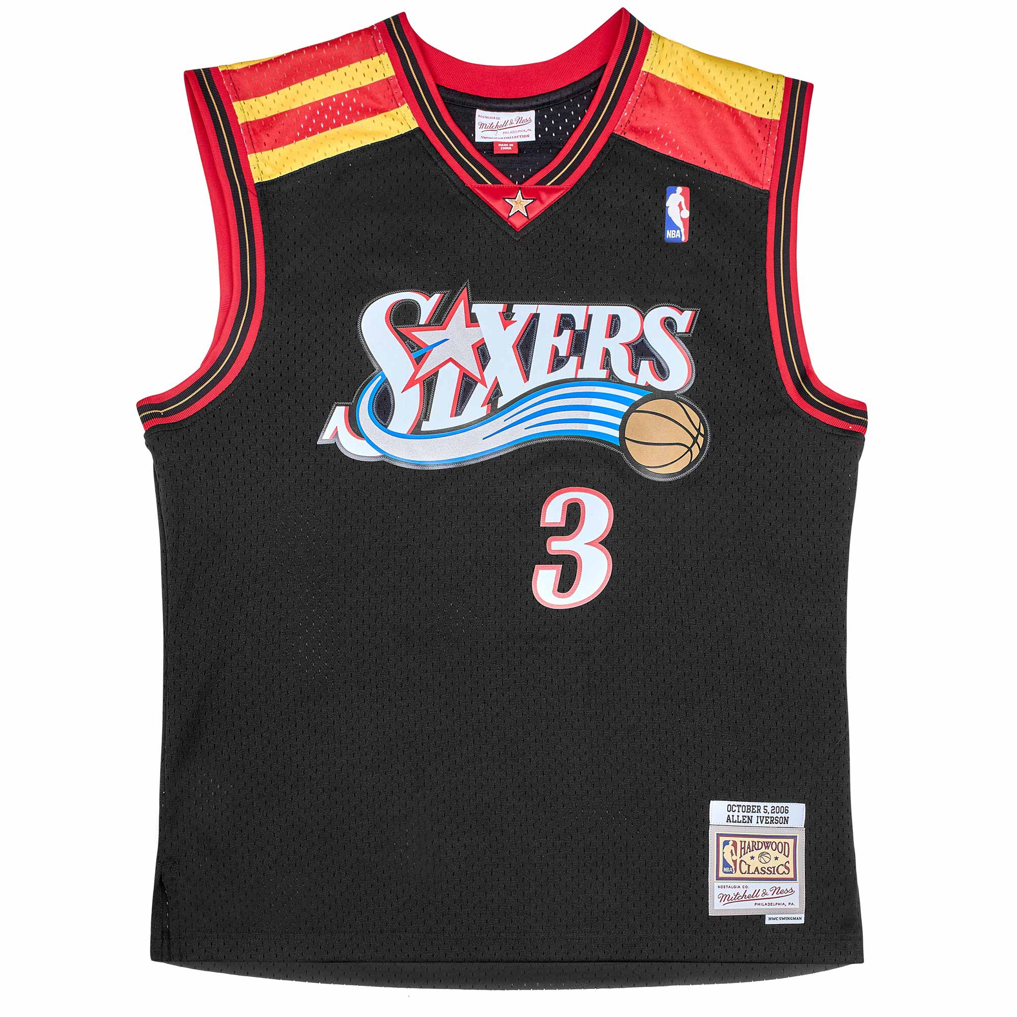 Allen Iverson #3 Philadelphia 76ers 2006 Barcelona Mitchell & Ness Swingman NBA Trikot