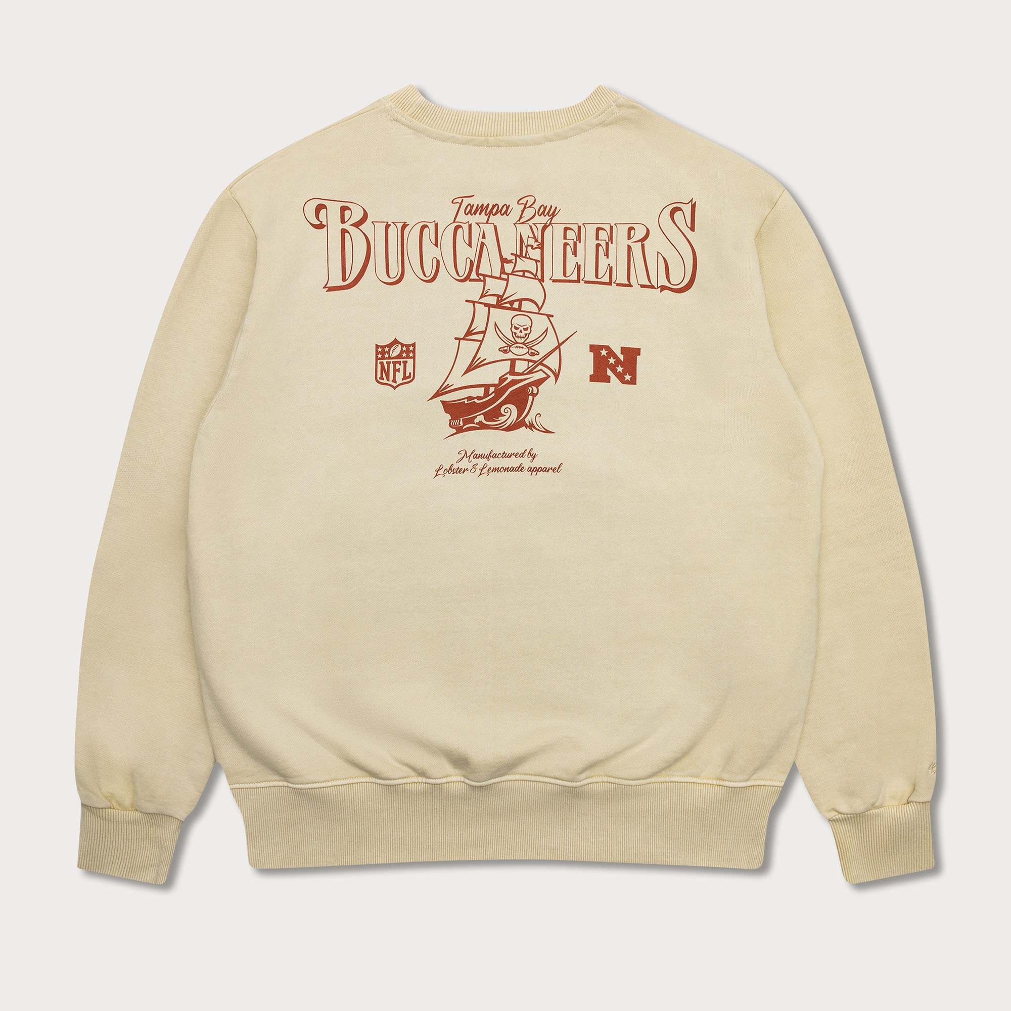 Tampa Bay Buccaneers L&L '96 Classics NFL Crewneck Sweater Cream