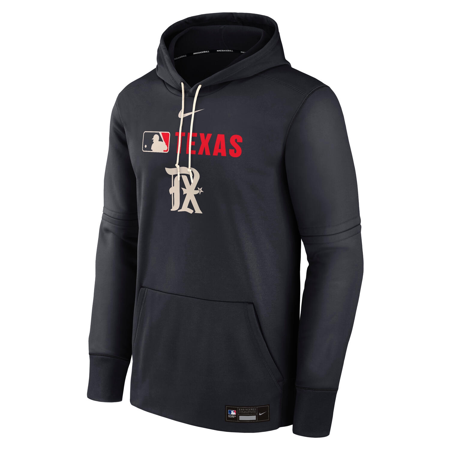 Texas Rangers 2025 City Connect MLB Authentic Therma Hoodie Navy