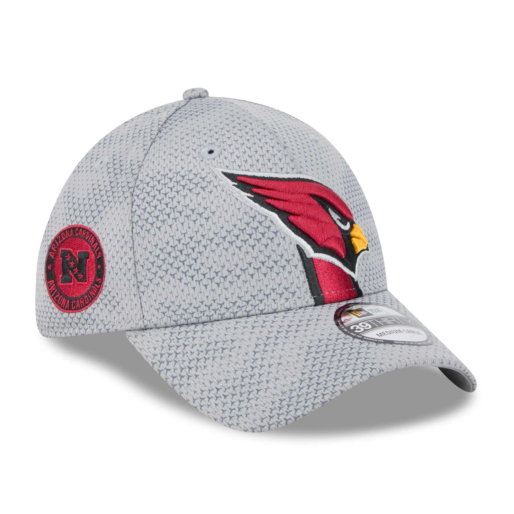 Arizona Cardinals 2024 NFL Sideline New Era 39THIRTY Flex Cap Grau