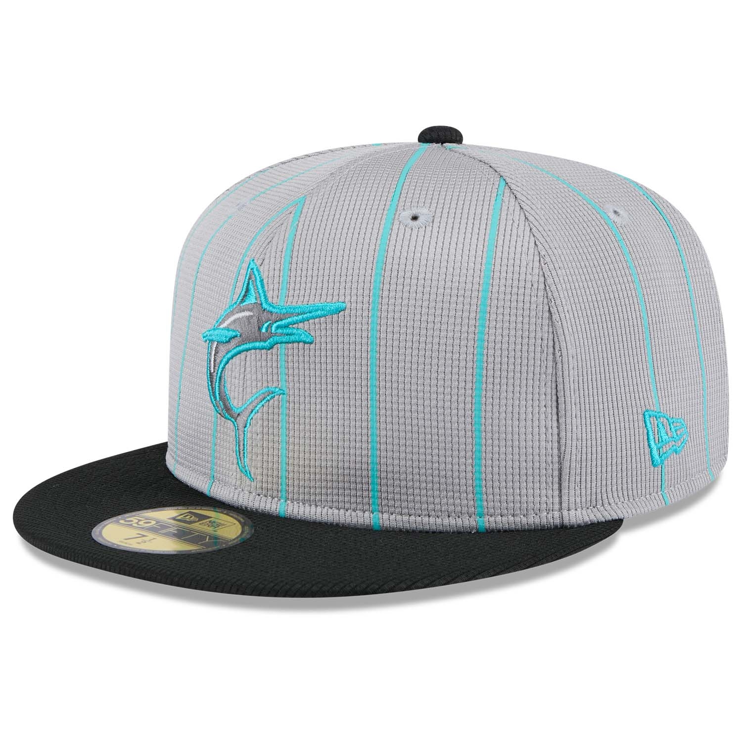 Miami Marlins Colorway 2025 MLB Batting Practice 59FIFTY Fitted Cap Gray