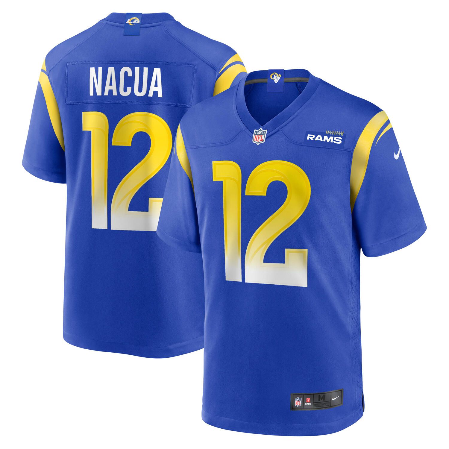 Puka Nacua #12 Los Angeles Rams Nike Game NFL Jersey Blue
