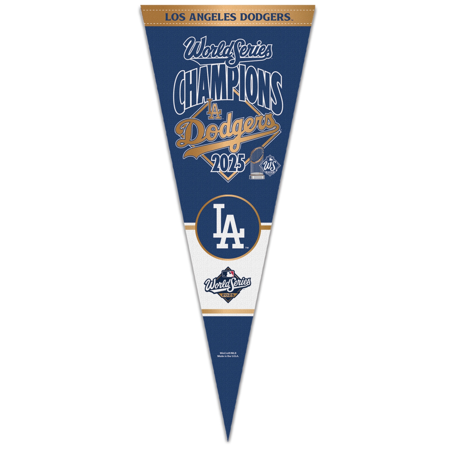 Los Angeles Dodgers 2025 World Series Champions Premium MLB Pennant