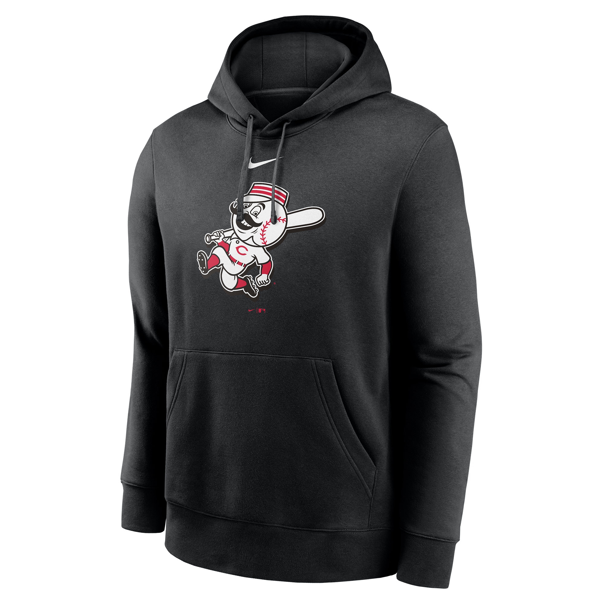 Cincinnati Reds Alternate Logo Nike Club Fleece MLB Hoodie Schwarz