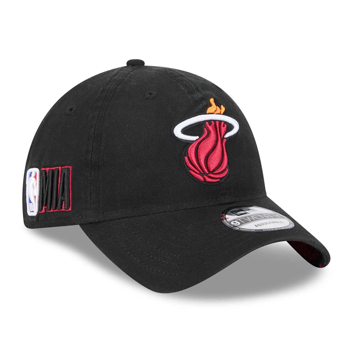 Miami Heat 2024 NBA Tip-Off New Era 9TWENTY Adjustable Cap Schwarz