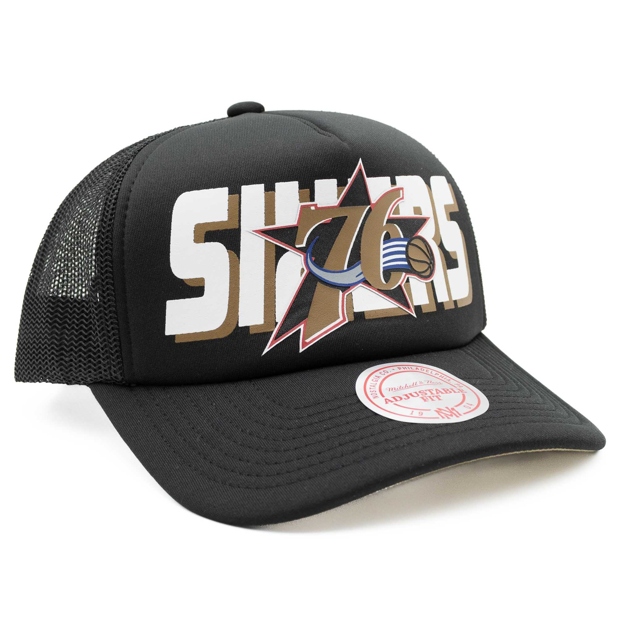 Philadelphia 76ers NBA Billboard Mitchell & Ness Trucker Cap