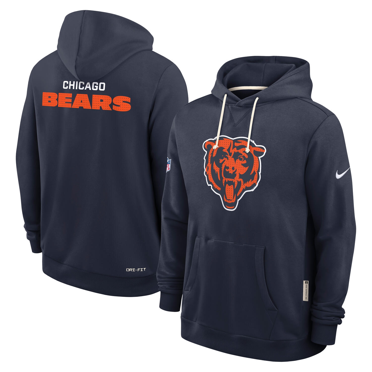 Chicago Bears 2025 NFL Sideline Nike Standard Issue Hoodie Navy