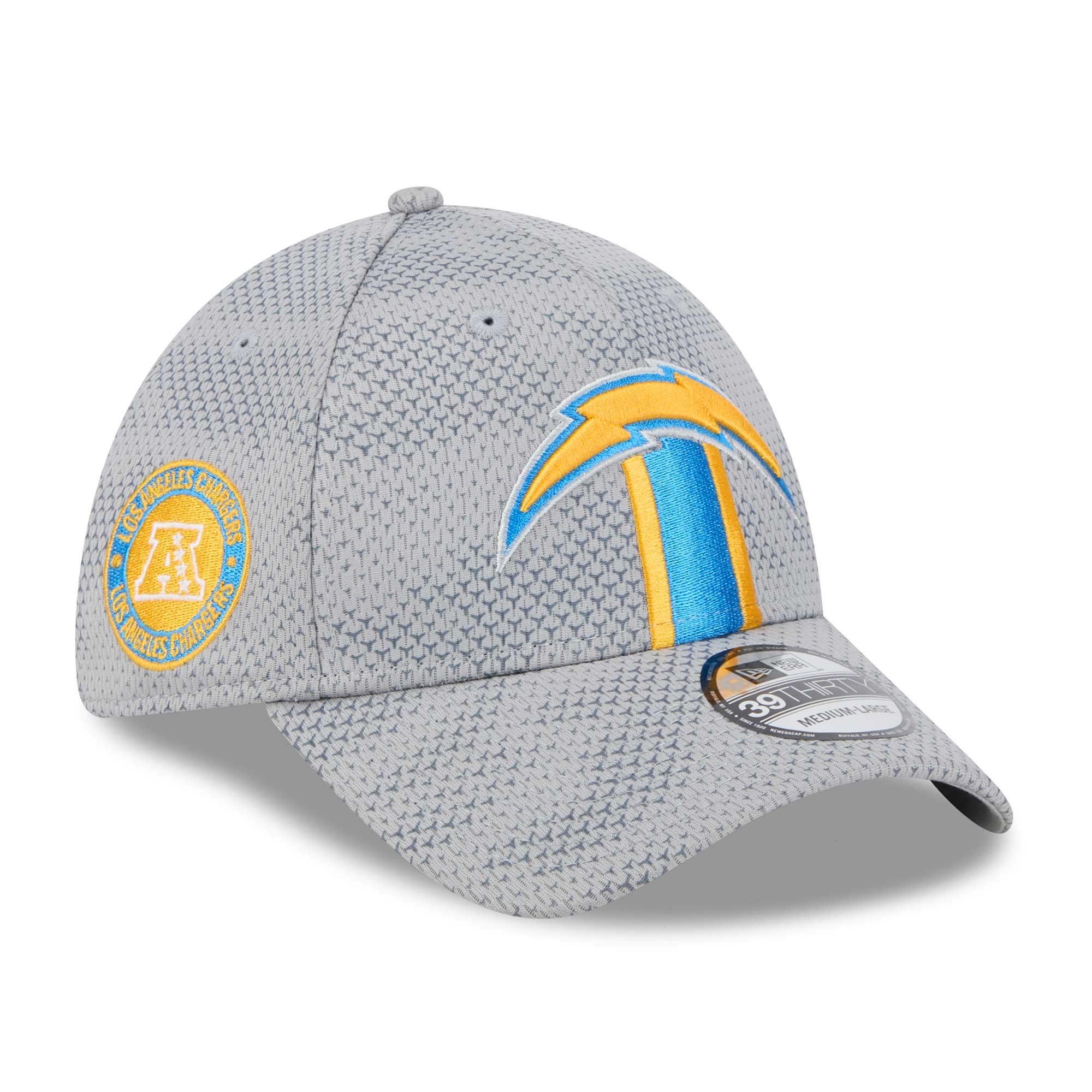 Los Angeles Chargers 2024 NFL Sideline New Era 39THIRTY Flex Cap Grau