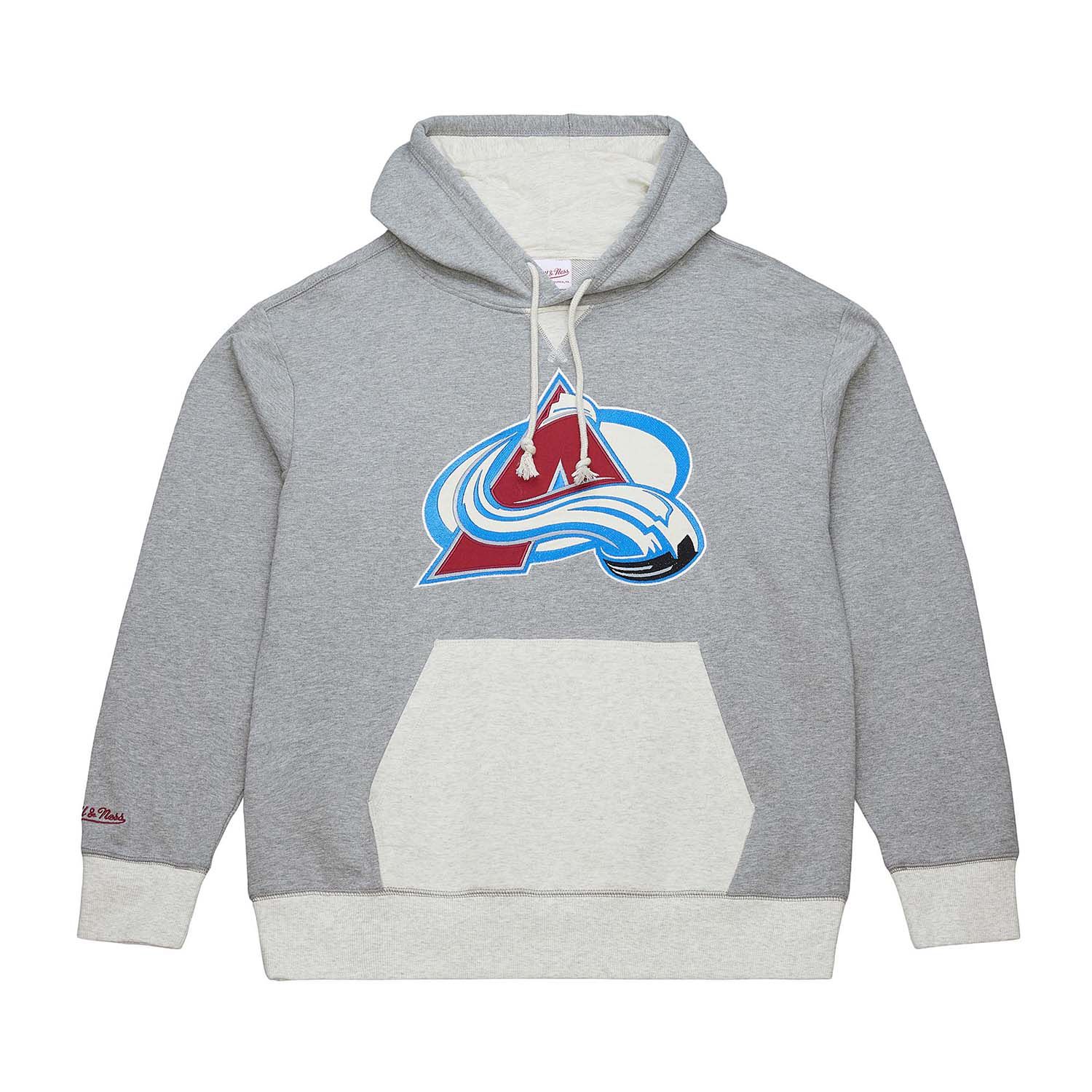 Colorado Avalanche Mitchell & Ness Heritage Fleece NHL Hoodie Grau