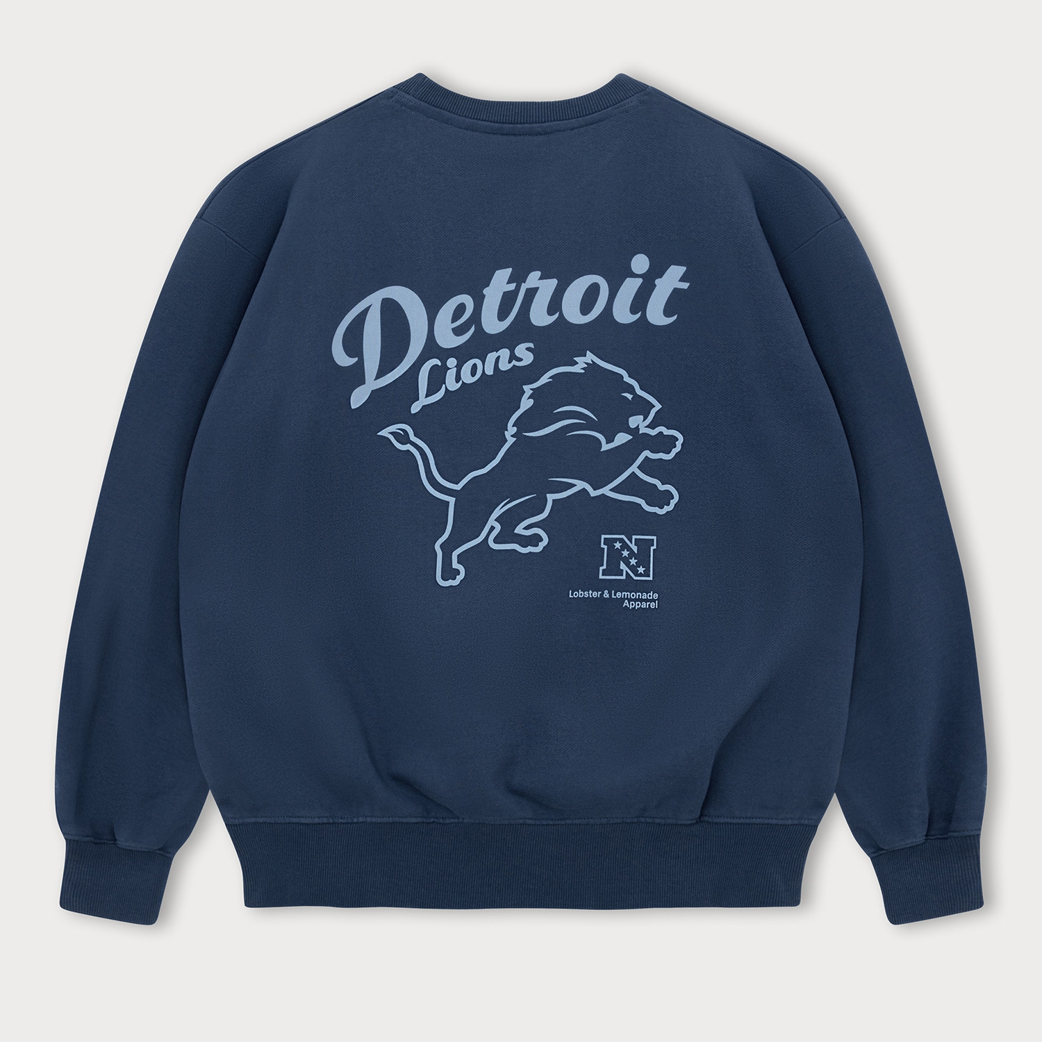 Detroit Lions L&L '96 Classics NFL Crew Sweater Navy