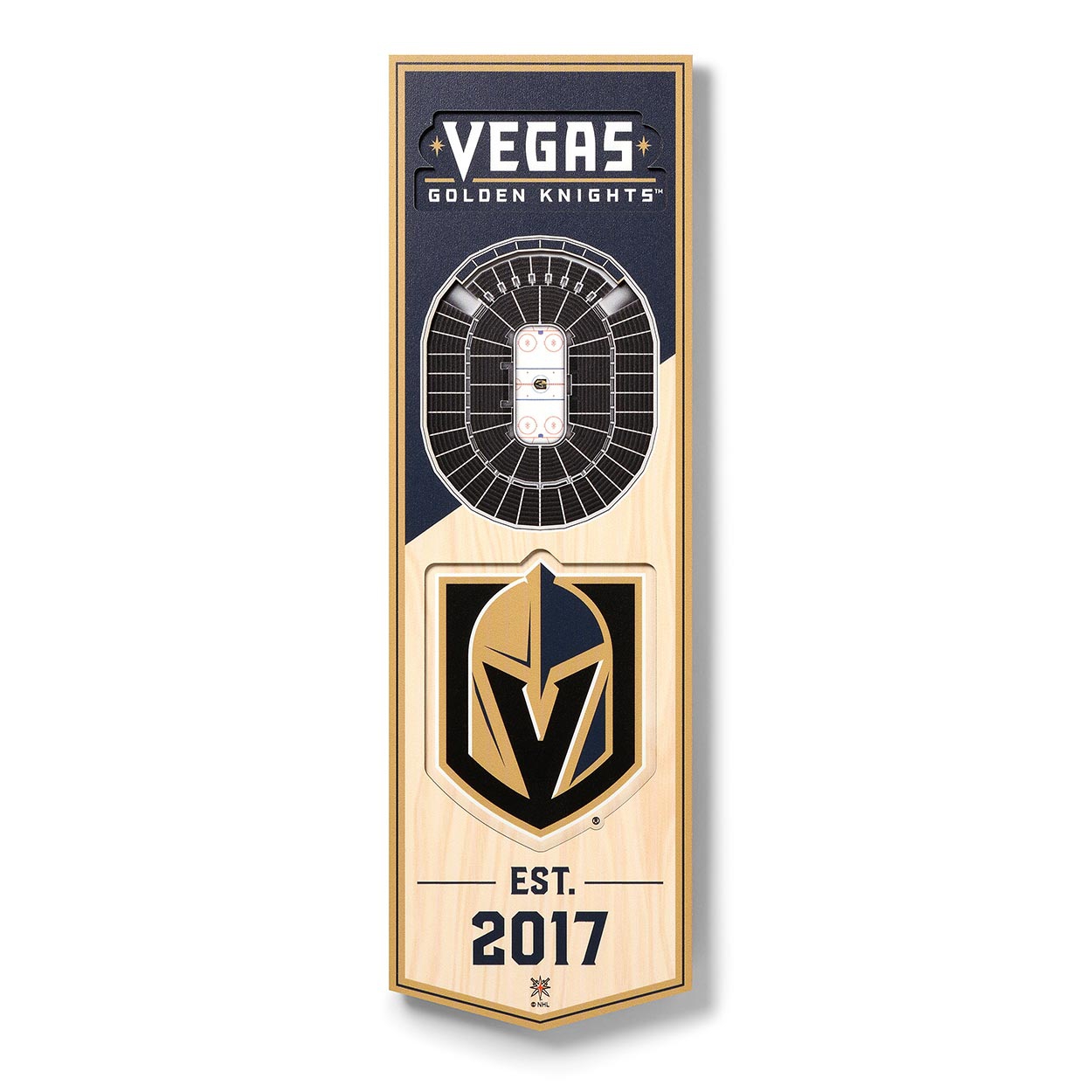 Vegas Golden Knights 3D Stadium NHL Banner
