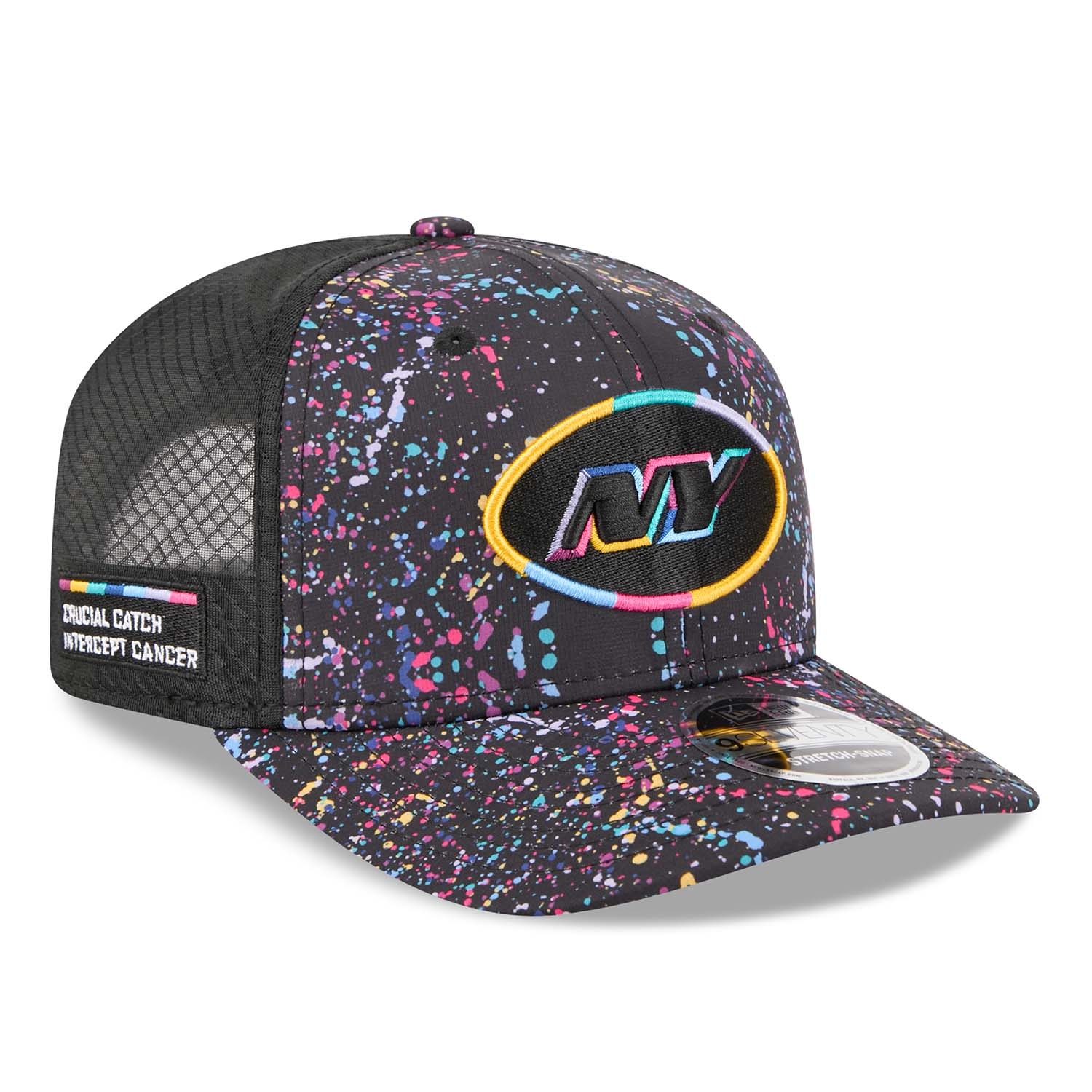 New York Jets 2025 NFL Crucial Catch 9SEVENTY Stretch-Snap Trucker Cap