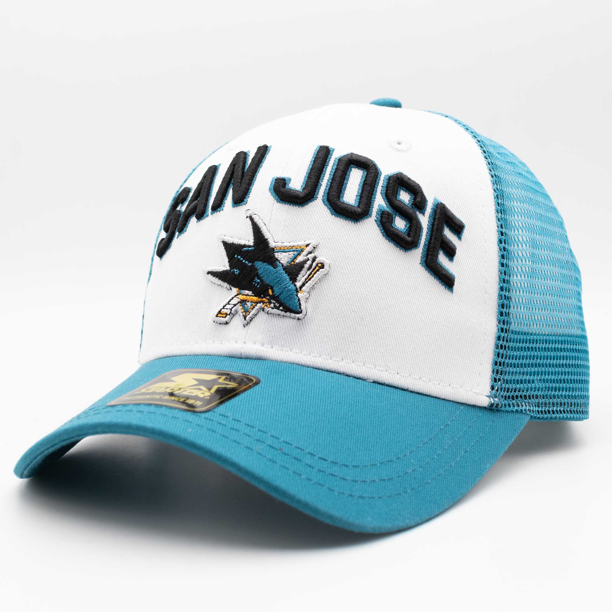 San Jose Sharks Starter Penalty NHL Trucker Cap Teal