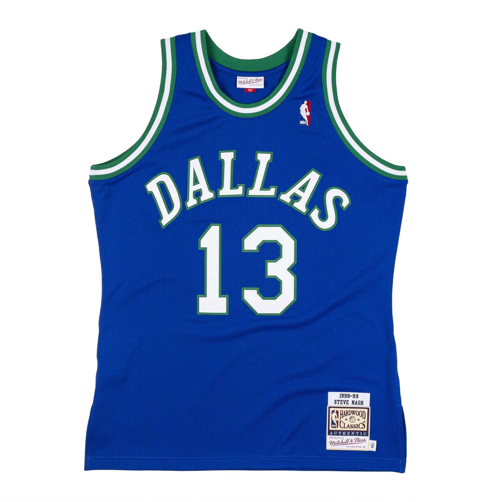 Steve Nash #13 Dallas Mavericks 1998-99 Mitchell & Ness Swingman NBA Trikot Blau