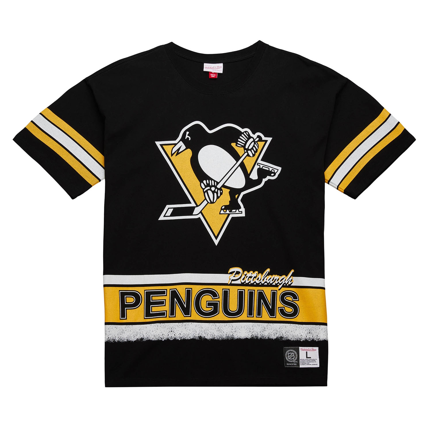 Pittsburgh Penguins Fashion Mitchell & Ness Oversized NHL T-Shirt Black