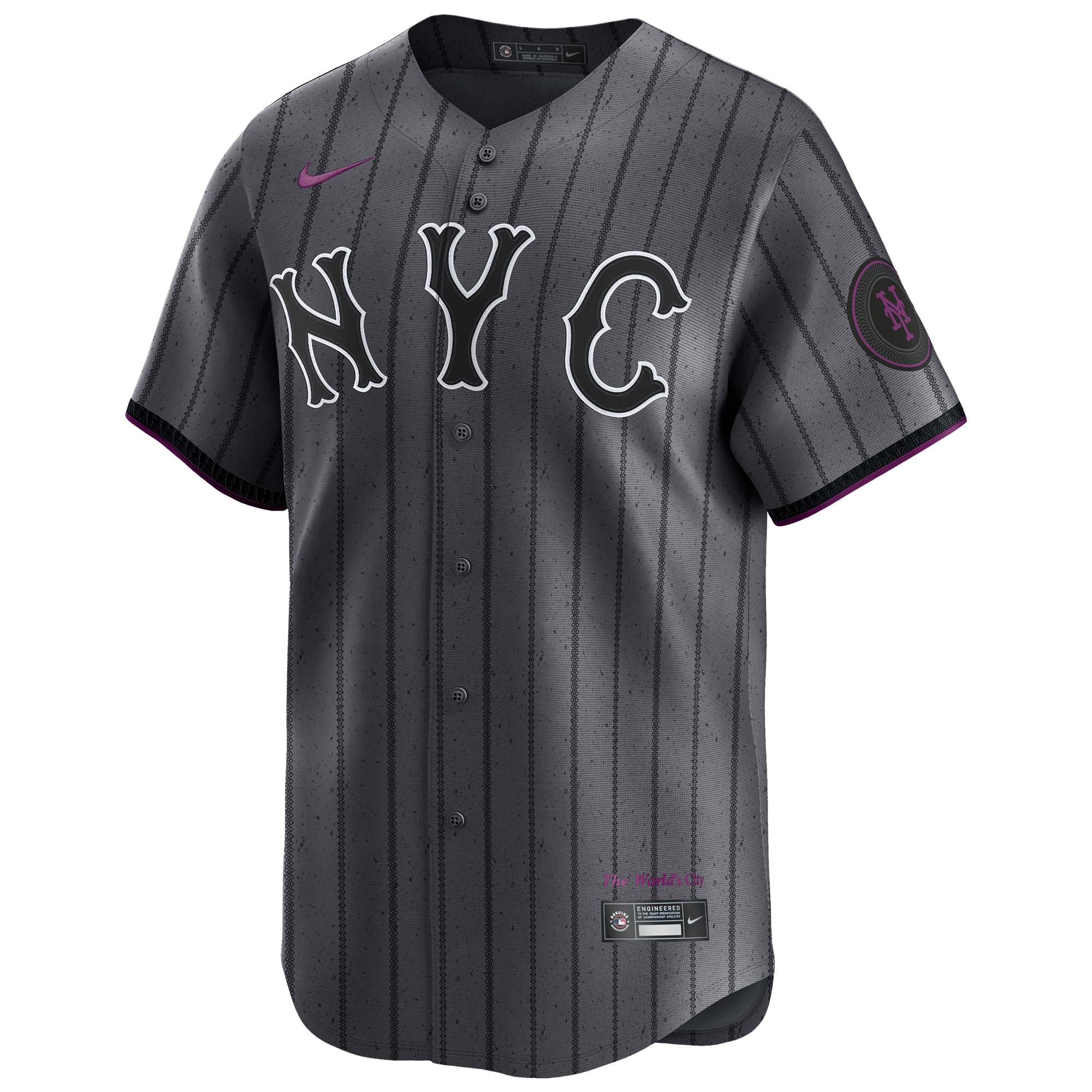 New York Mets Nike Limited City Connect MLB Trikot Dunkelgrau