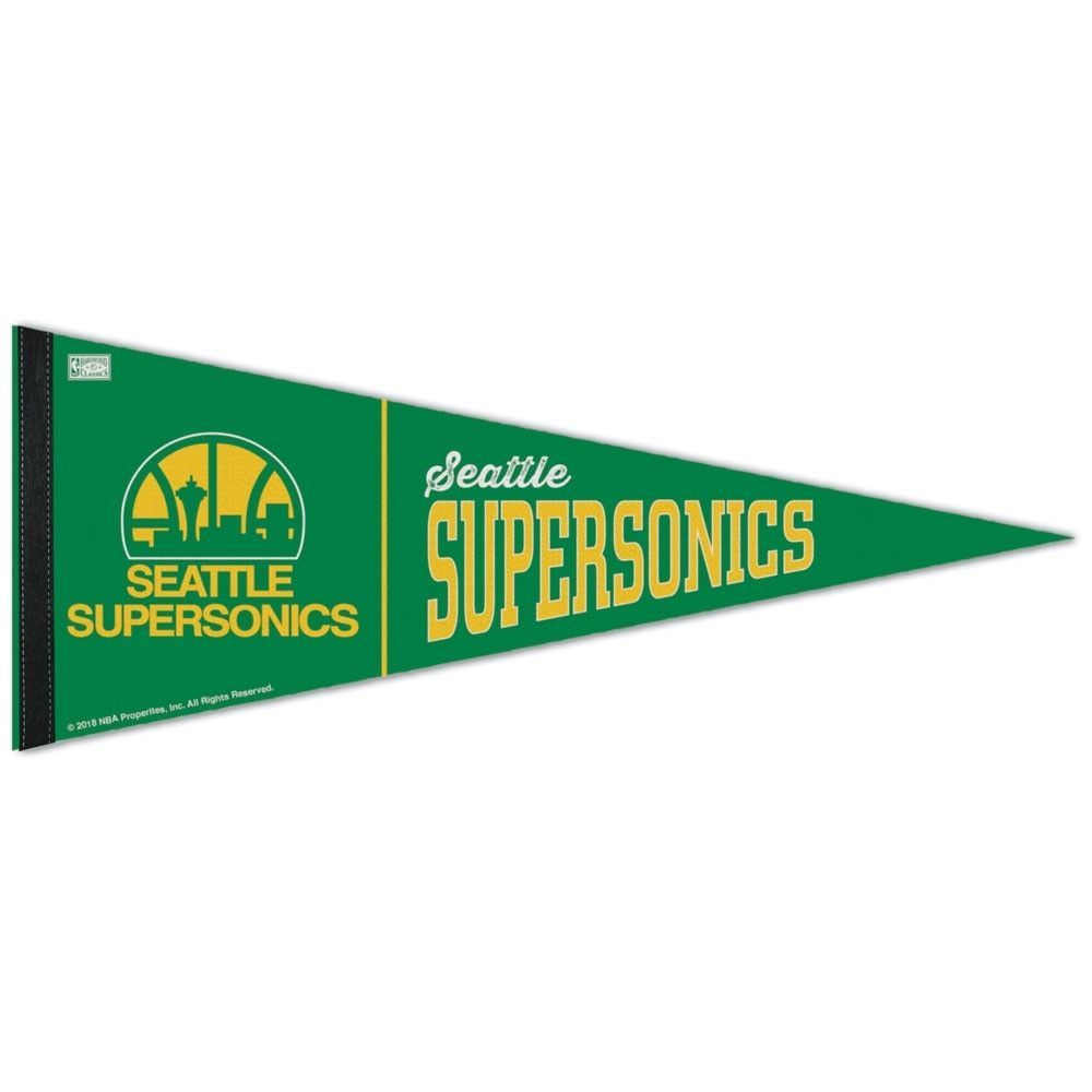 Seattle SuperSonics Hardwood Classics Premium NBA Pennant