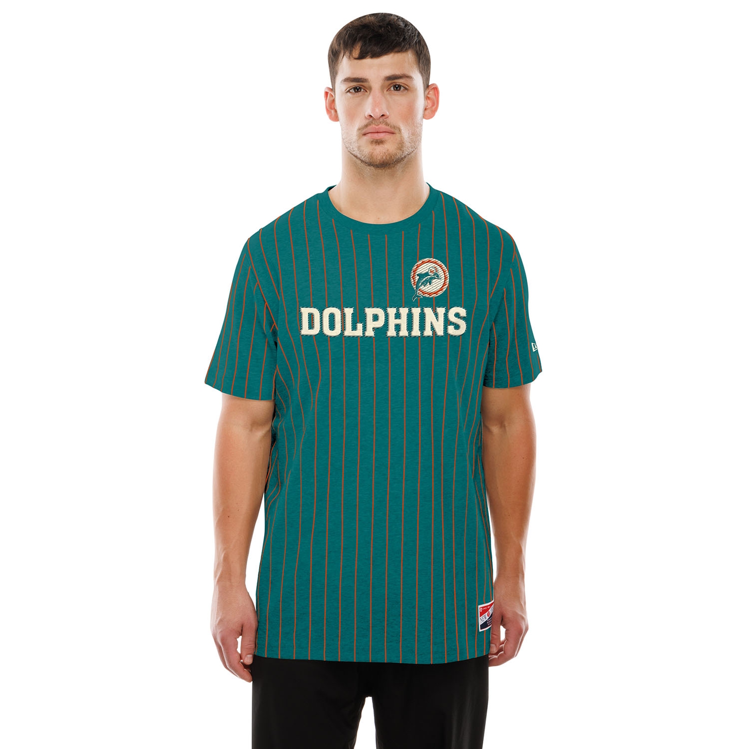 Miami Dolphins Retro Stripe NFL T-Shirt Aqua
