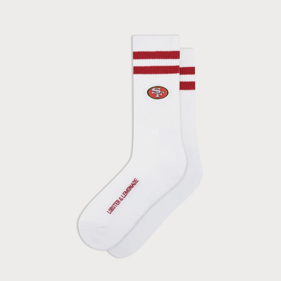 San Francisco 49ers L&L '90 Classics NFL Crew Socken Weiß