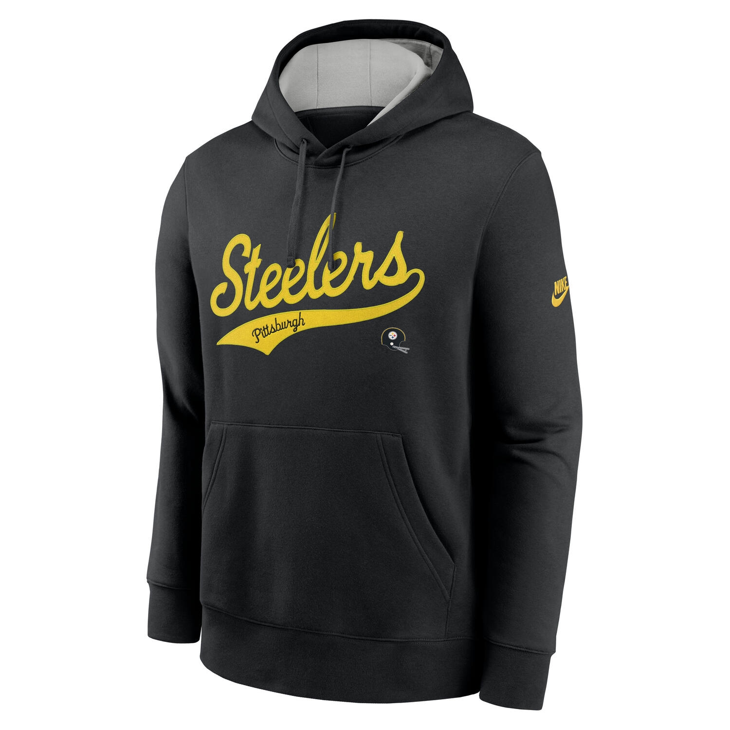Pittsburgh Steelers Rewind Script Nike Club NFL Hoodie Schwarz