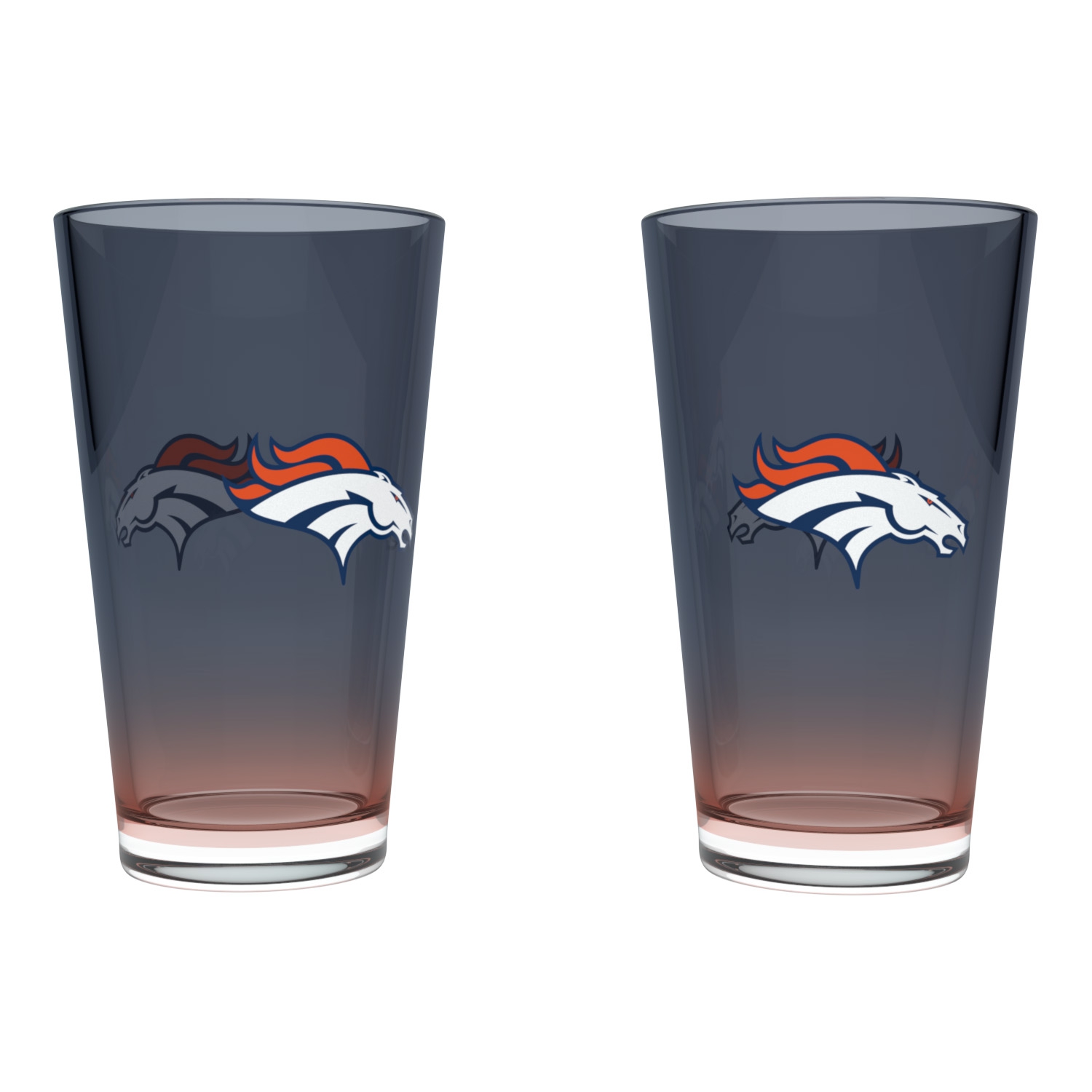 Denver Broncos Team Color NFL Pint Gläser Set (2 Stk.)