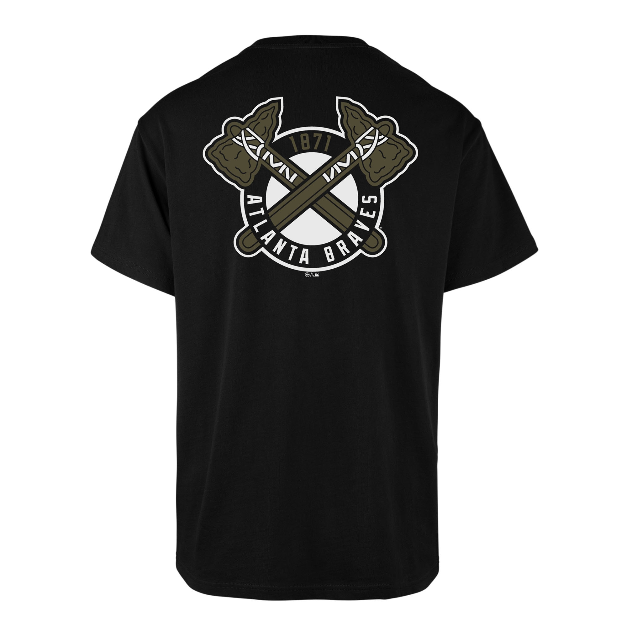 Atlanta Braves Alternate Logo Backer '47 Echo MLB T-Shirt Schwarz