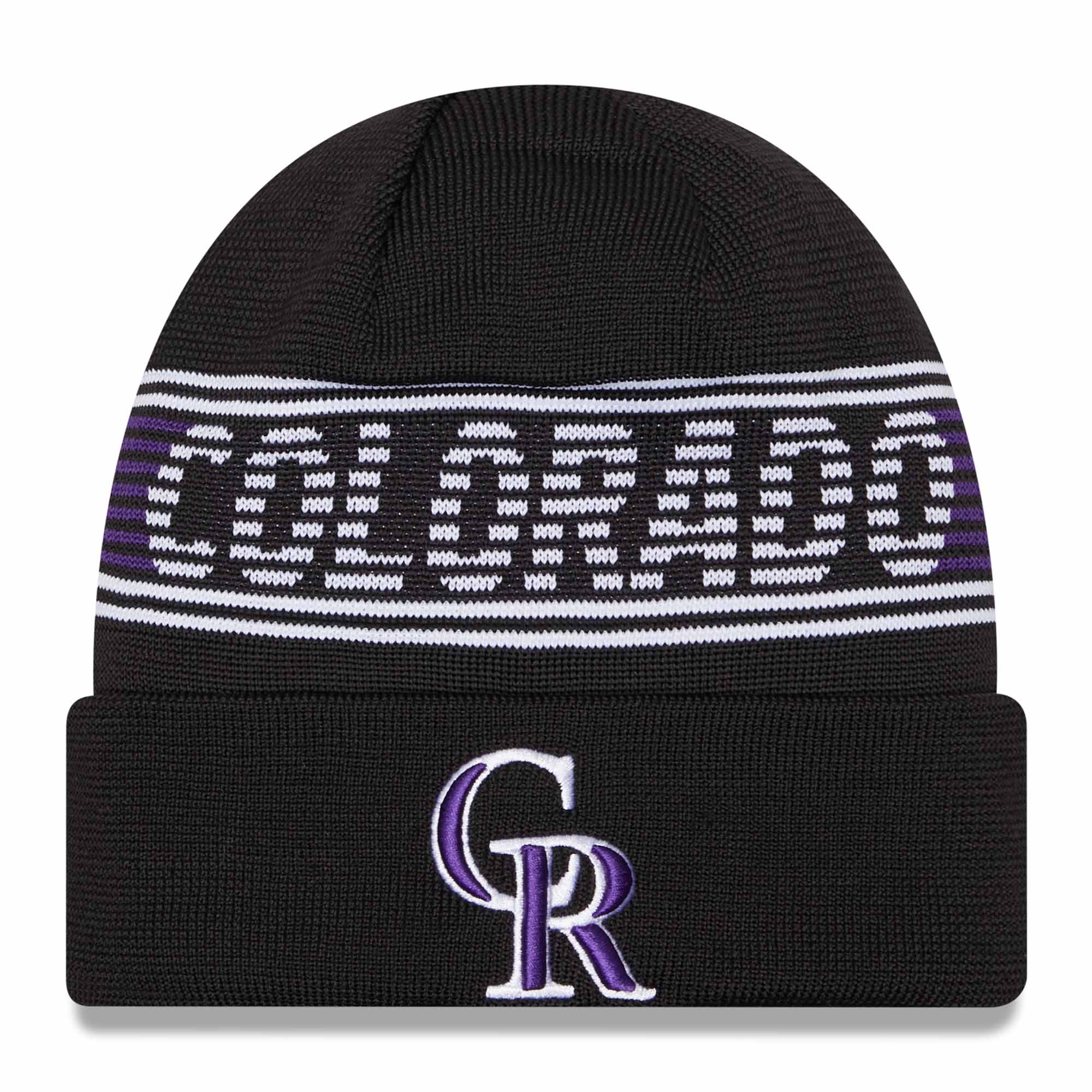 Colorado Rockies Authentic 2024 MLB Clubhouse New Era Beanie Wintermütze