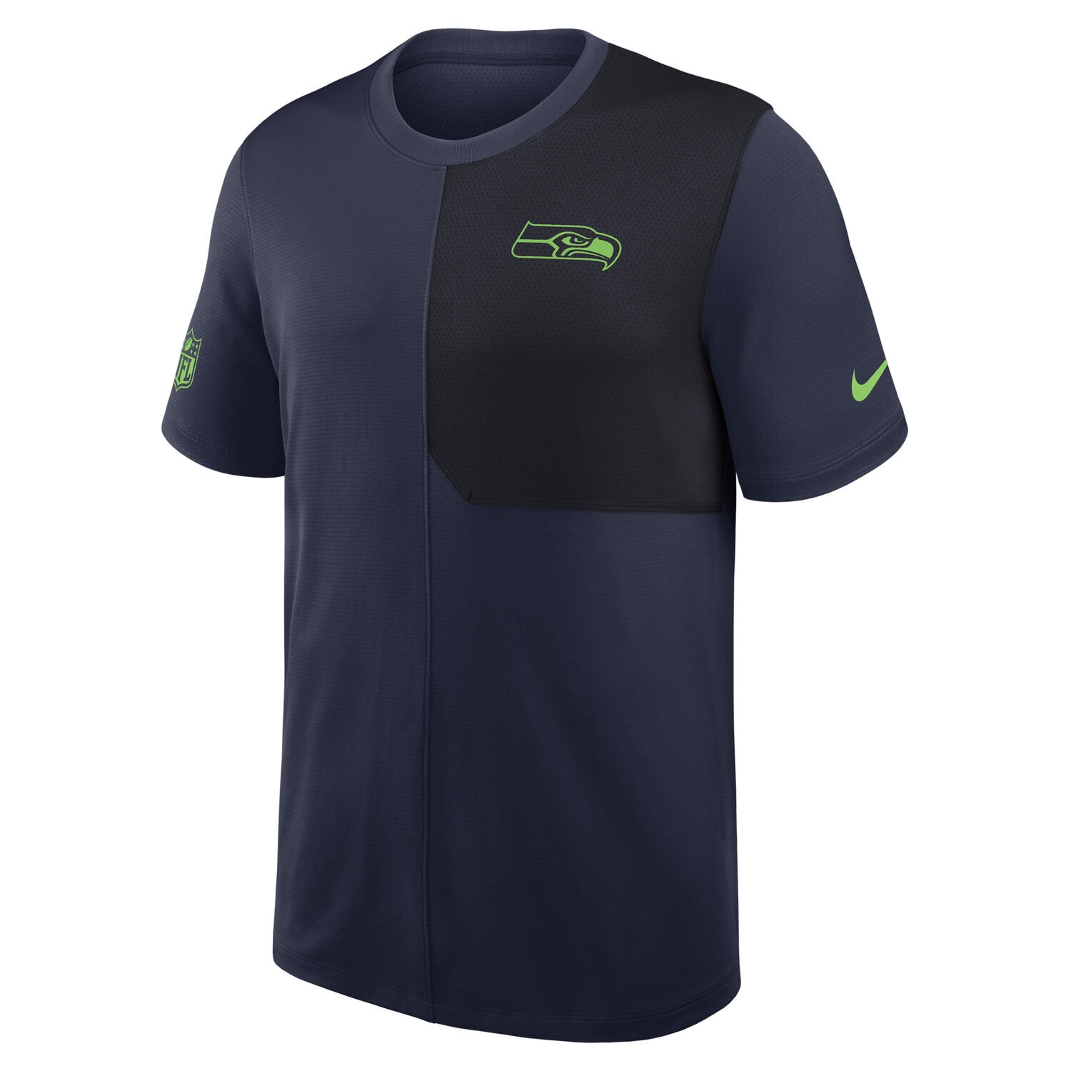 Seattle Seahawks 2025 NFL Sideline Nike Dri-FIT Coach UV Top Navy