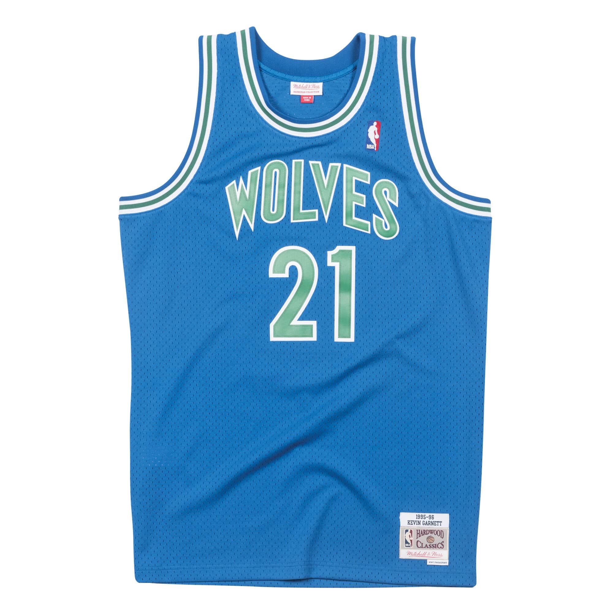 Kevin Garnett #21 Minnesota Timberwolves 1995-96 Swingman NBA Trikot Blau
